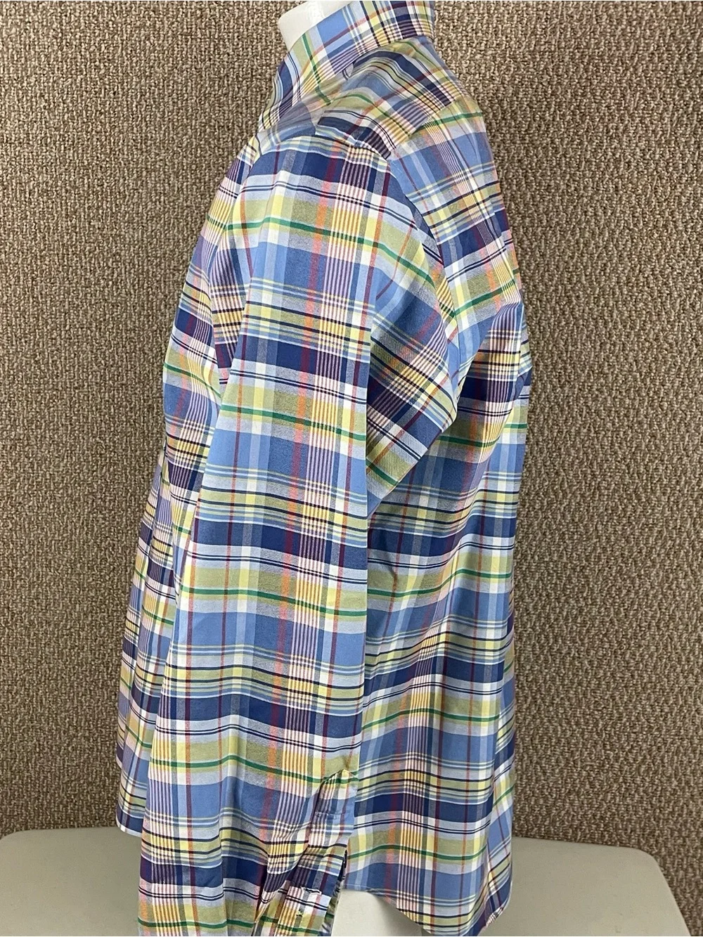 Polo Ralph Lauren Oxford Shirt Men’s XL Plaid Button Down Flesh Pony 304
